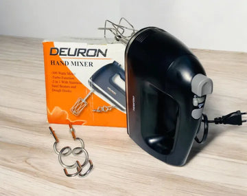 Original Deuron Electric Hand Mixer 300 Watt 2 in 1 Hand Beater Egg Mixer with Turbo Function and Stainless Steel Attachments