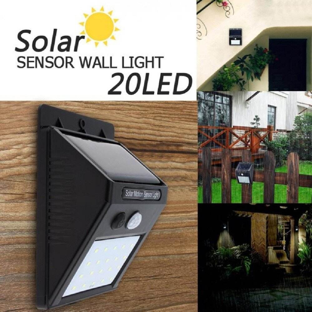 20 LED Solar Motion Sensor Wall Light Waterproof for Outdoor Garden - Al-Raheem Imports