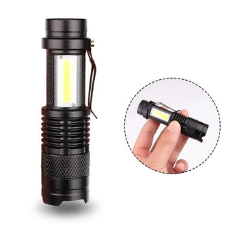Mini USB Rechargeable Q5+COB LED Flashlight 500 Lumen Waterproof