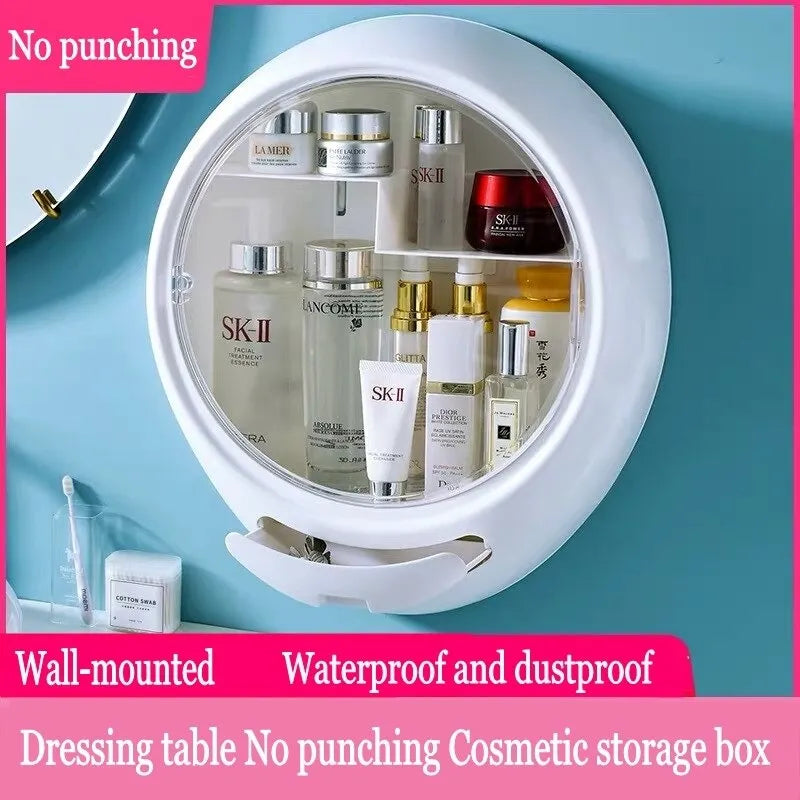 Wall Mounted Makeup Organizer Box for Cosmetics Jewelry and Nail Polish Storage