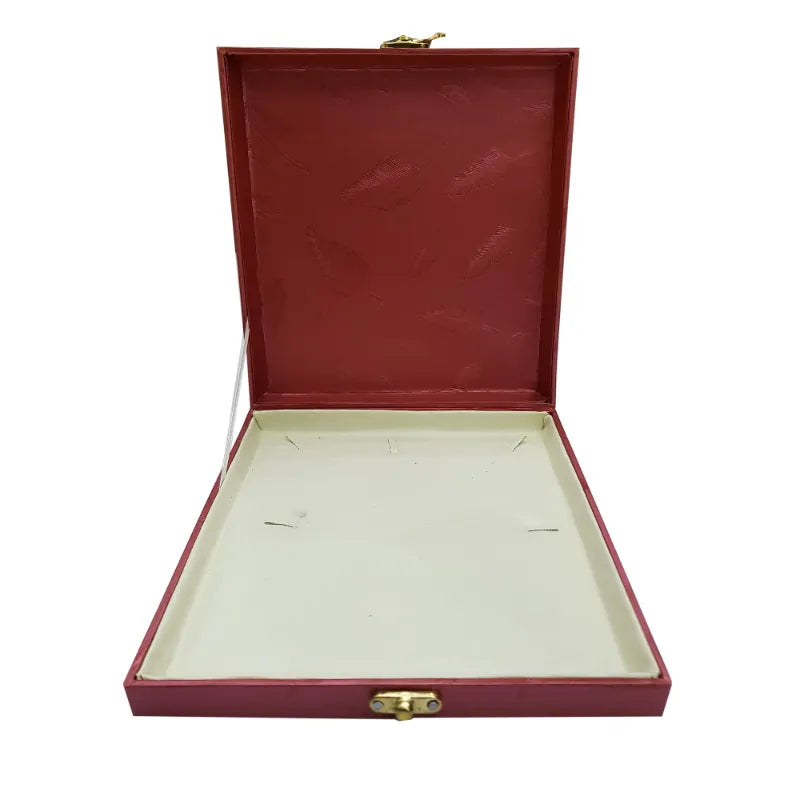 Pack of 4 Wooden Jewelry Display Box Case Organizers with Flat Pads for Necklace Storage