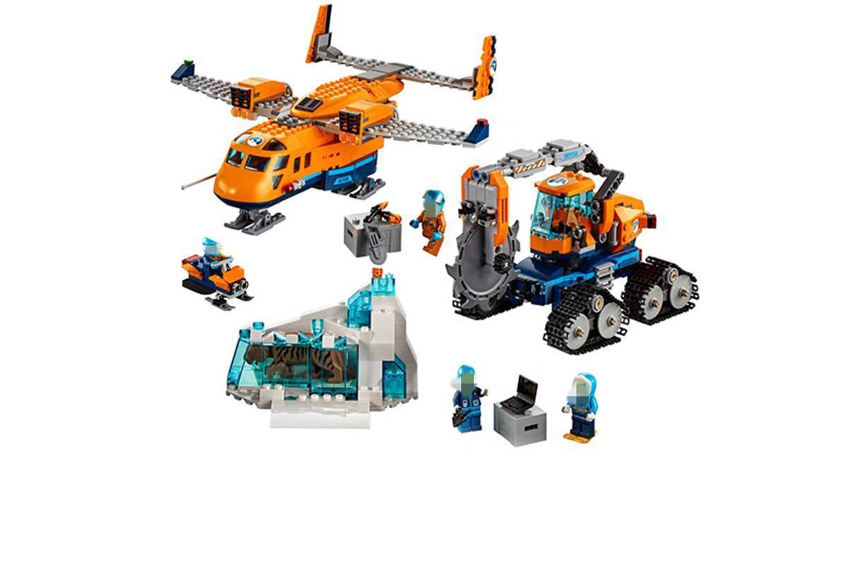 Lepin 02112 City Series Arctic Supply Plane Building Blocks Set with 791 Pieces and 4 Minifigures - Al-Raheem Imports