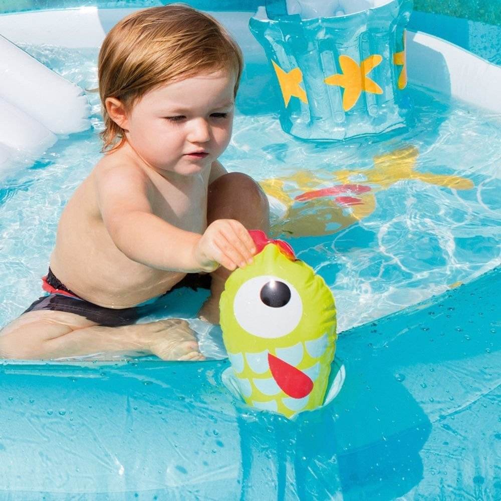 Children's Paddling Pool With Slide Crocodile Inflatable Swimming Pool 2.03m×1.73m×89cm - Al-Raheem Imports