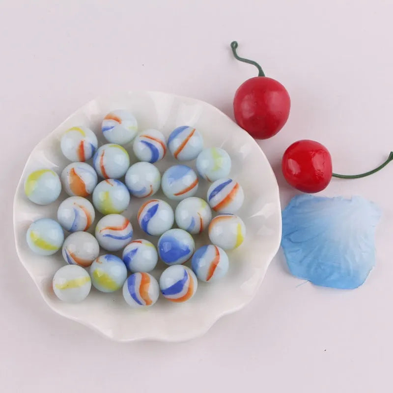 100 Pcs 15mm Glass Marbles for Kids Games and Aquarium Decor