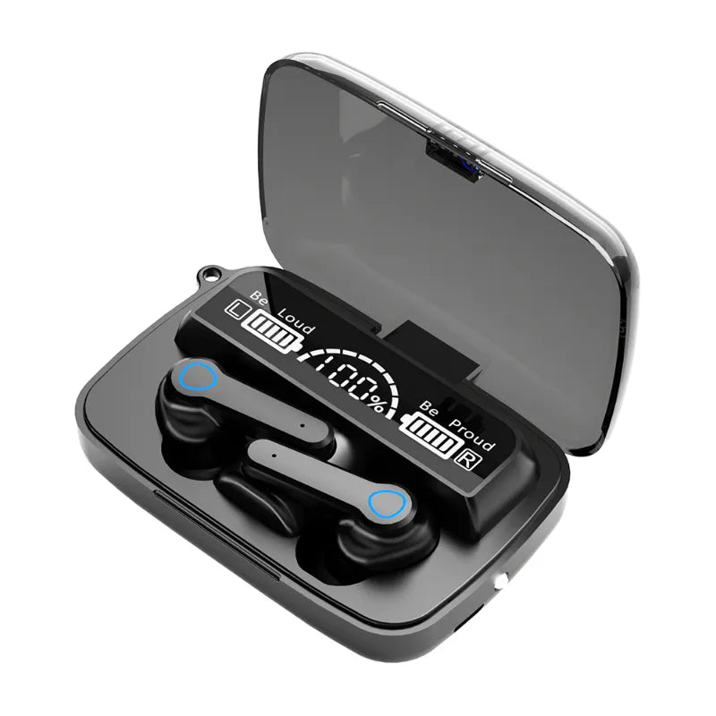 M19 TWS Wireless Bluetooth 5.1 Earbuds with Microphone, Flashlight, and IPX7 Waterproof