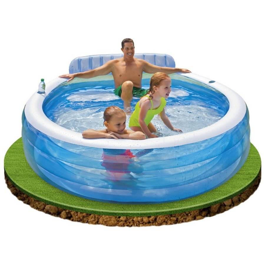 Intex 57190 Portable Swimming Pool Tub Family Lounge Pool Tub 2.29m×2.18m×79cm - Al-Raheem Imports