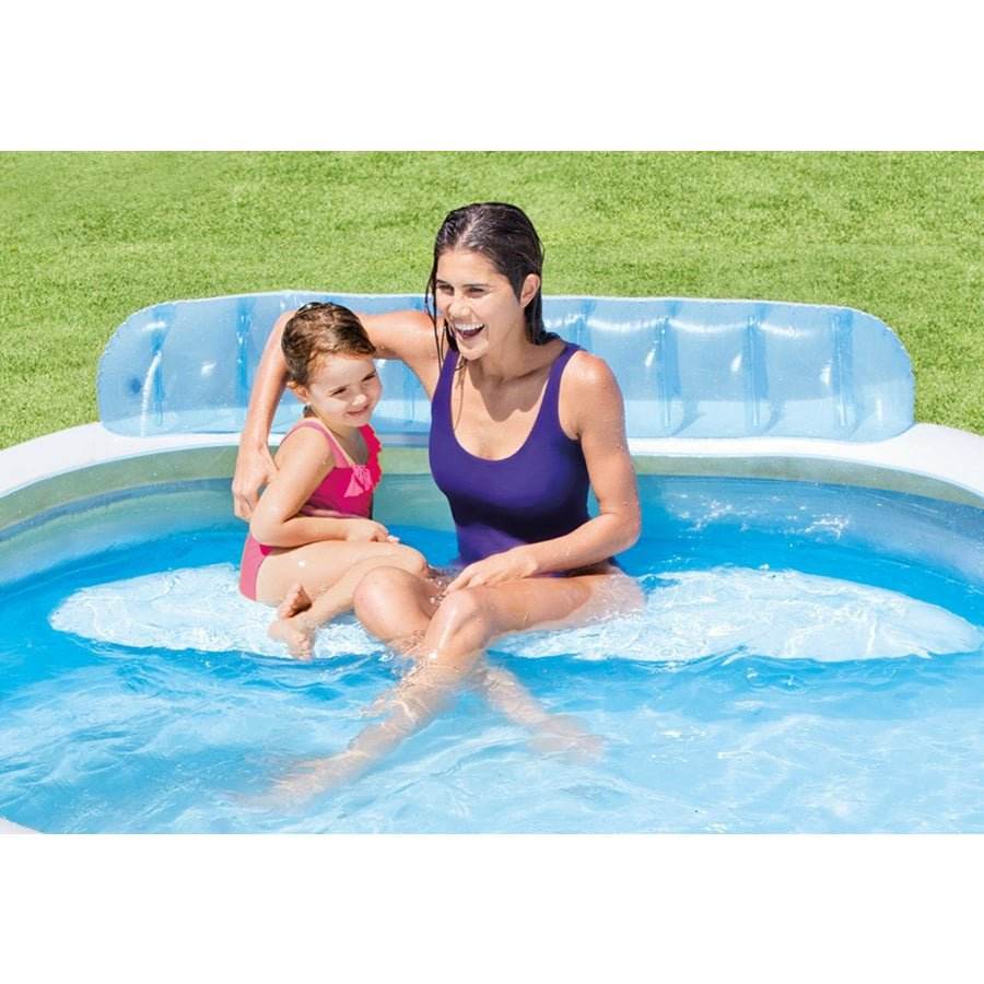 Intex 57190 Portable Swimming Pool Tub Family Lounge Pool Tub 2.29m×2.18m×79cm - Al-Raheem Imports