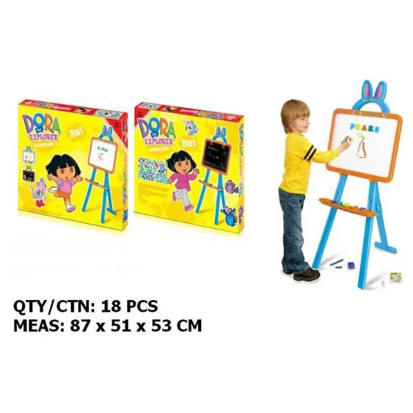 Dora The Explorer 3-in-1 Learning Easel with Chalkboard and Magnetic Whiteboard