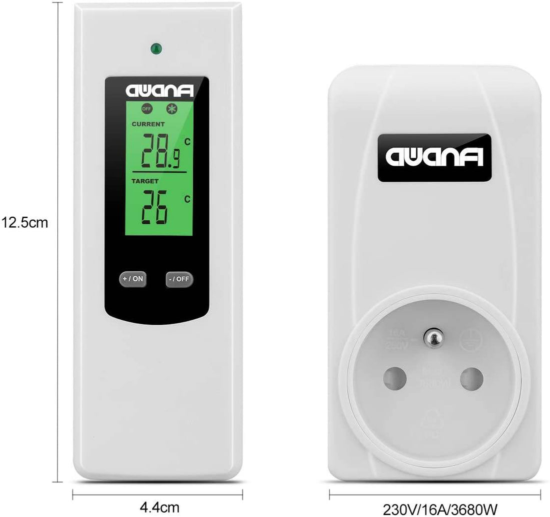AWANFI Wireless Room Thermostat with Remote Control for Electric Heating and Air Conditioning - Al-Raheem Imports