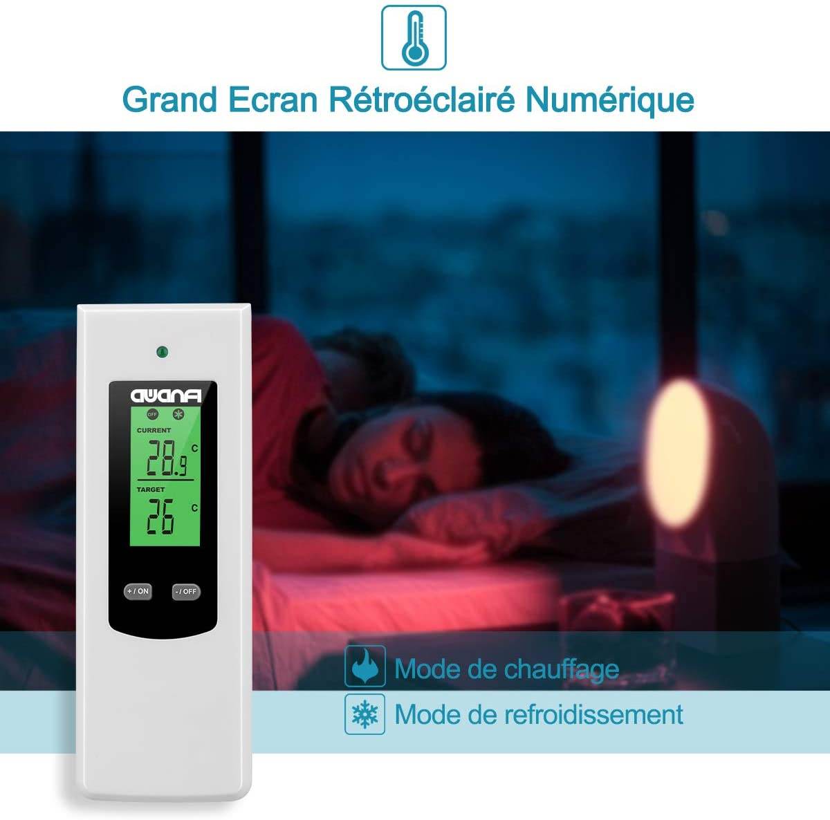 AWANFI Wireless Room Thermostat with Remote Control for Electric Heating and Air Conditioning - Al-Raheem Imports