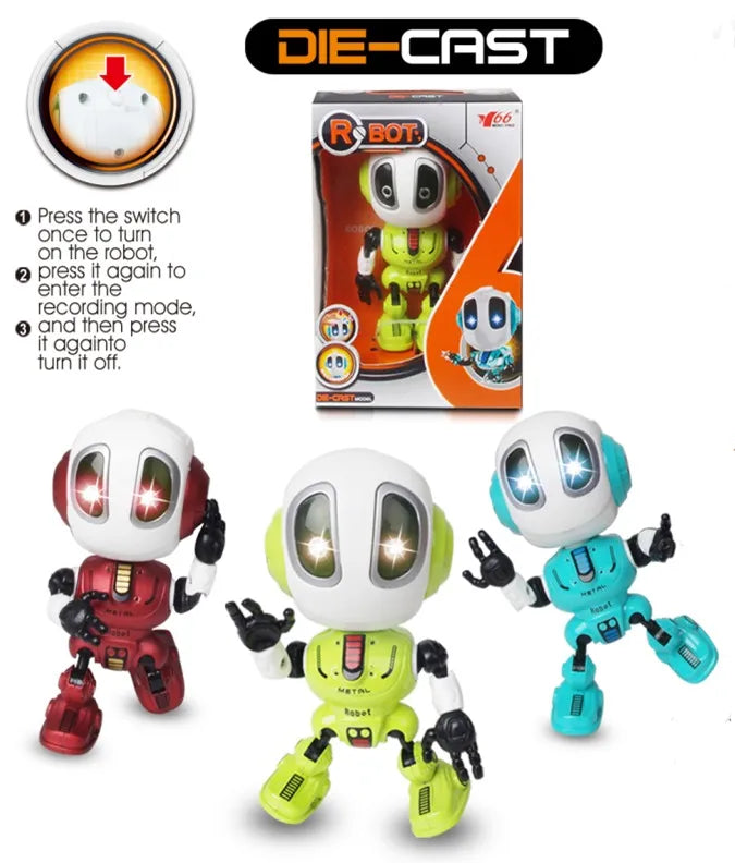Smart Talking Robot Toy Touch-Sensitive with Sound and LED Lights for Kids