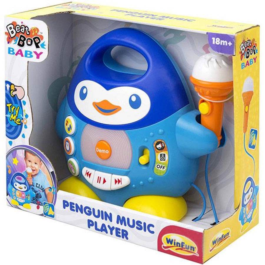 Penguin Karaoke Buddy Toy Musical Microphone with Echo LED Lights for Kids - Al-Raheem Imports