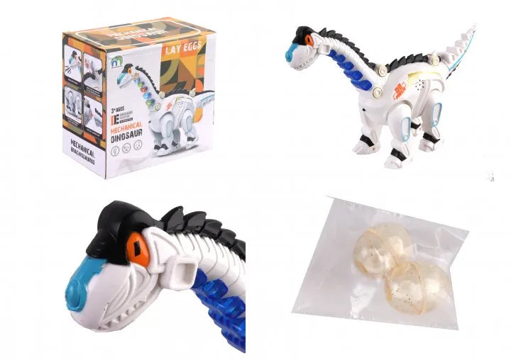 Mechanical Dinosaur Music and Sound Toy with Moving Parts Roaring Effects and Light for Kids