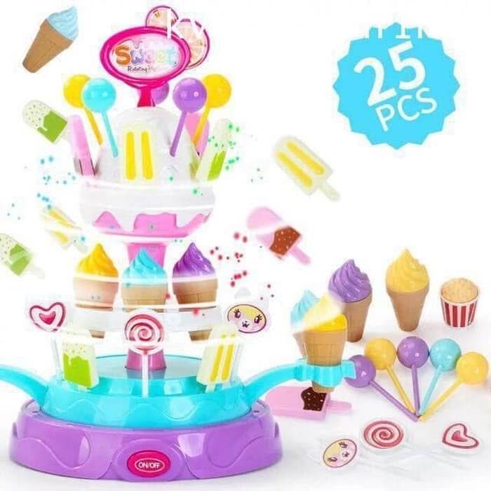 25pcs Children's Toys Sweet Rotating Platform Pretend Play Toy - Al-Raheem Imports