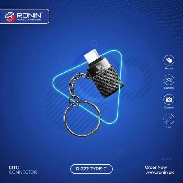 R 222 USB Type C to USB A OTG Adapter Plug Play Connector for Android Phones Tablets Black