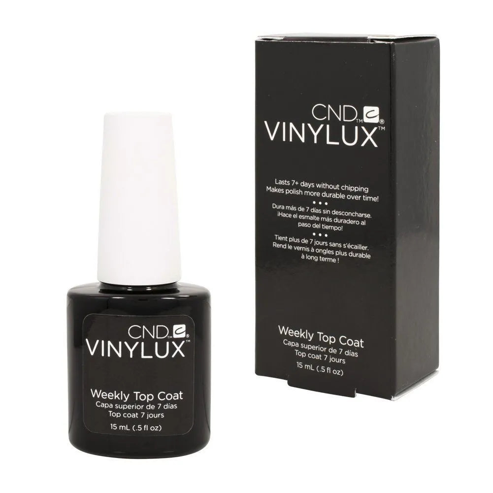 CND Vinylux Weekly Nail Top Coat Long Lasting 7.3ml Black USA Made