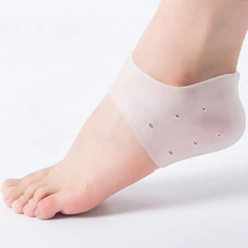 Set of 4 Pairs Silicone Gel Moisturizing Heel Socks Unisex Foot Protectors Cracked Heel Pain Relief Random Color