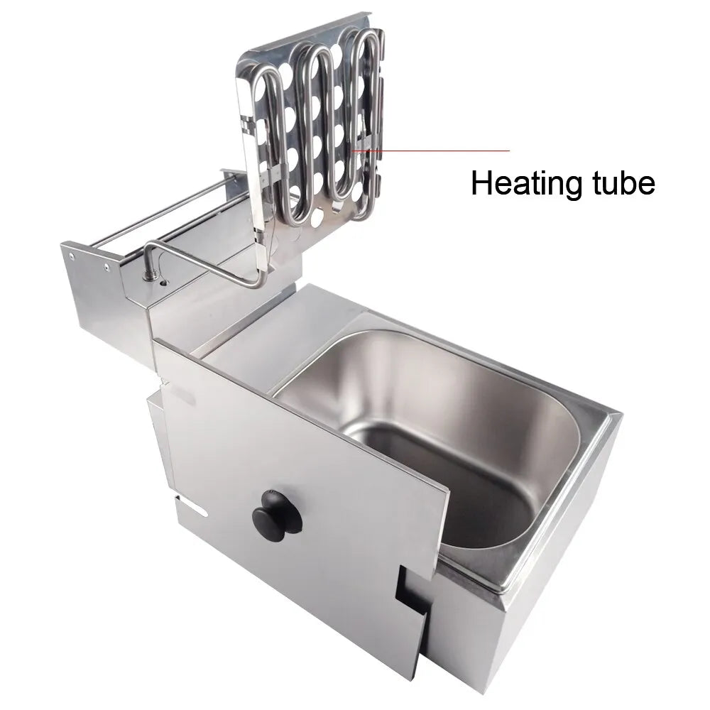 Single Tank 6L Commercial Electric Deep Fryer Stainless Steel 2500W French Fries Machine