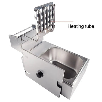 Single Tank 6L Commercial Electric Deep Fryer Stainless Steel 2500W French Fries Machine