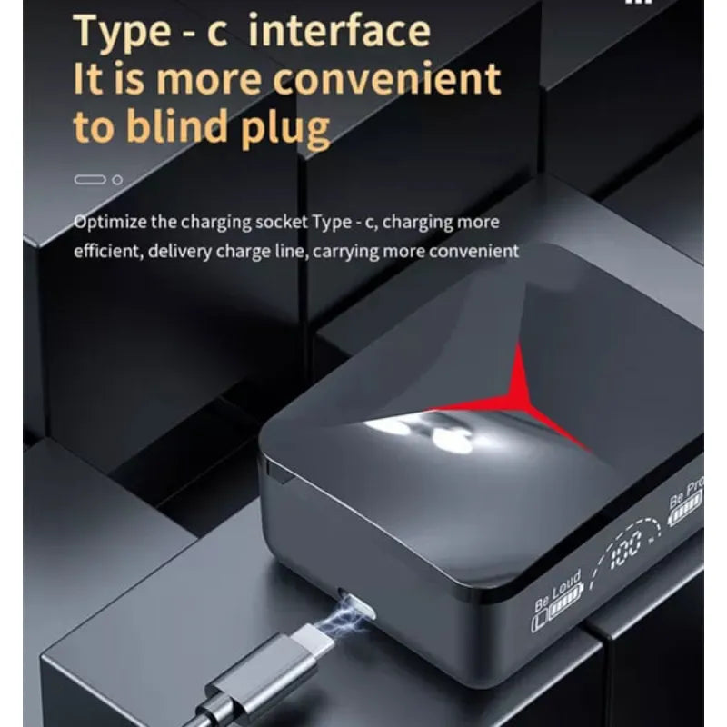 M90 Pro TWS Wireless Bluetooth 5.3 Earbuds with LED Display and Power Bank