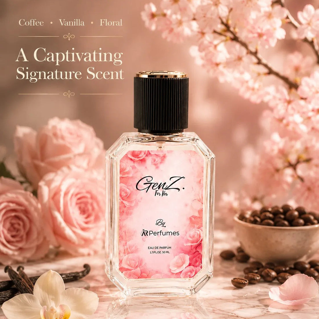 Gen Z For Her Premium Long Lasting Eau De Parfum Coffee Vanilla Floral Fragrance for Women | 50ml