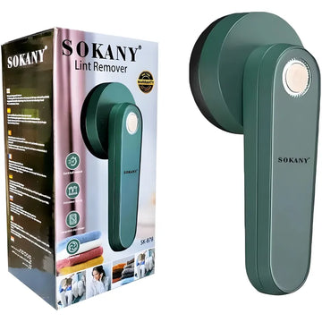 Sokany SK 878 Compact and Portable Cyclone Head Mini Electric USB Rechargeable Lint Remover with 6 Blades and 1200mAh Battery for Clothes and Furniture