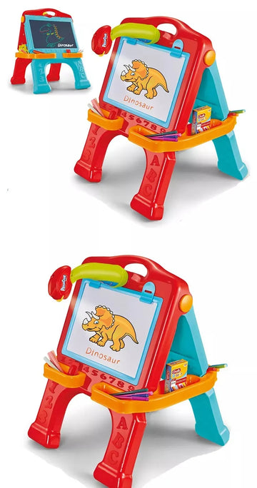 3 in 1 Drawing Projector Tablet with Blackboard Whiteboard and Erasable Painting Set for Kids