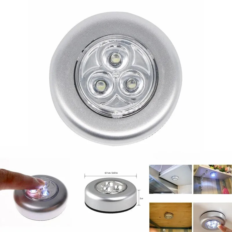 Pack of 3 LED Wireless Night Light Stick Touch Lamp for Closet Car Cabinet