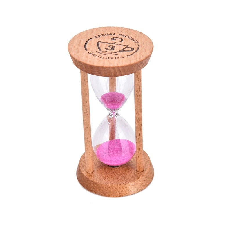 Lovely 3 Minute Wooden Frame Sand Hourglass Timer for Home and Kitchen Decor