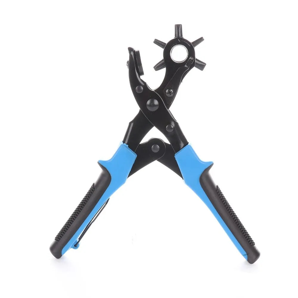 Multifunctional Belt Hole Puncher 6 Hole Sizes for Leather Belts Cards Fabric