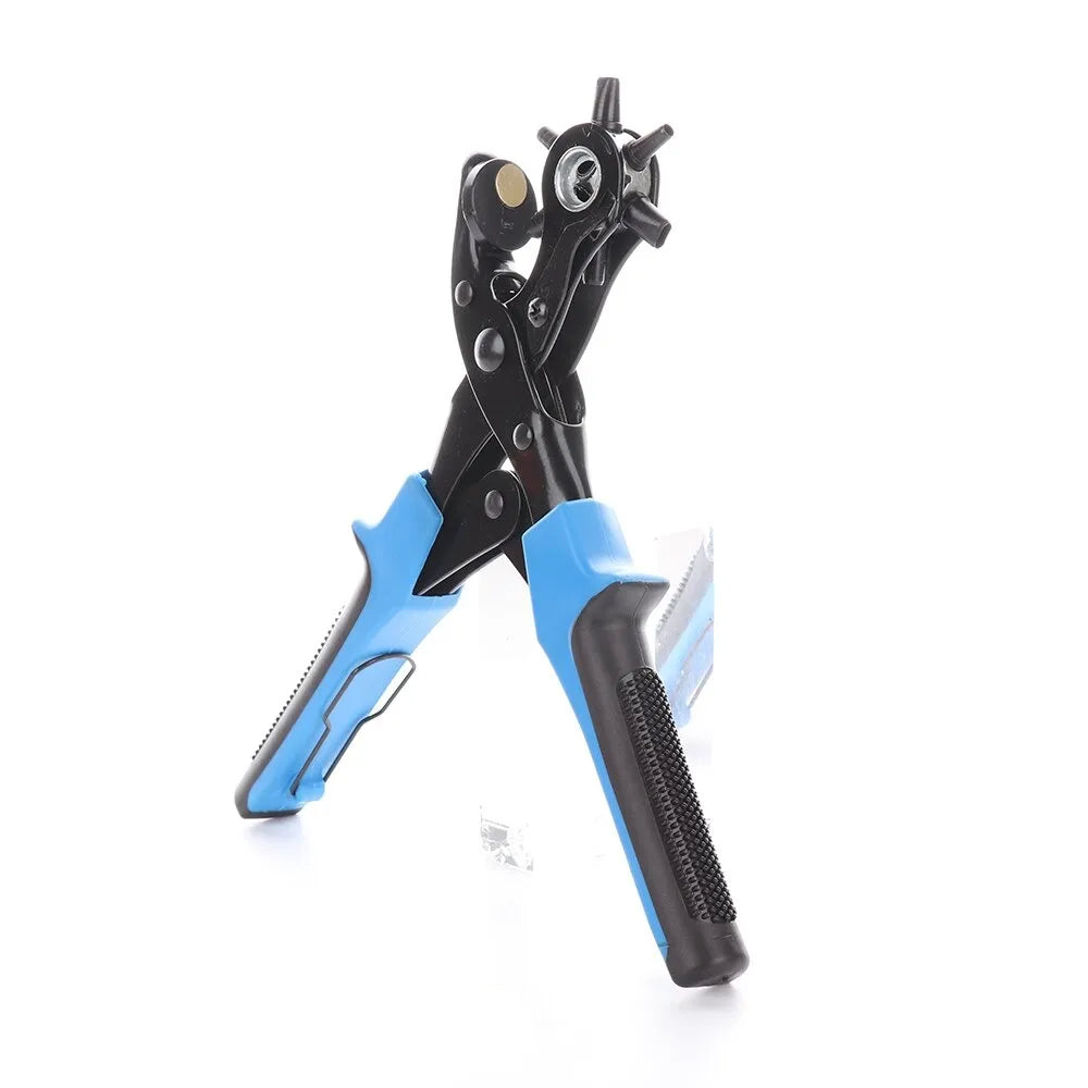 Multifunctional Belt Hole Puncher 6 Hole Sizes for Leather Belts Cards Fabric