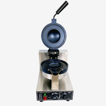 Commercial Single-Head Waffle Cone Maker | Electric Ice Cream Cone Machine | Heavy-Duty Stainless Steel