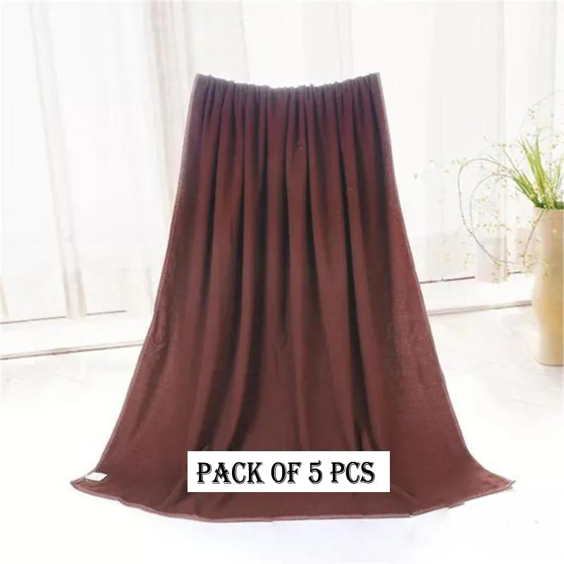 Pack Of 5 Pcs 135x70cm Microfiber Bath Towels Super Absorbent and Soft Care Towels for Beach Home and Travel
