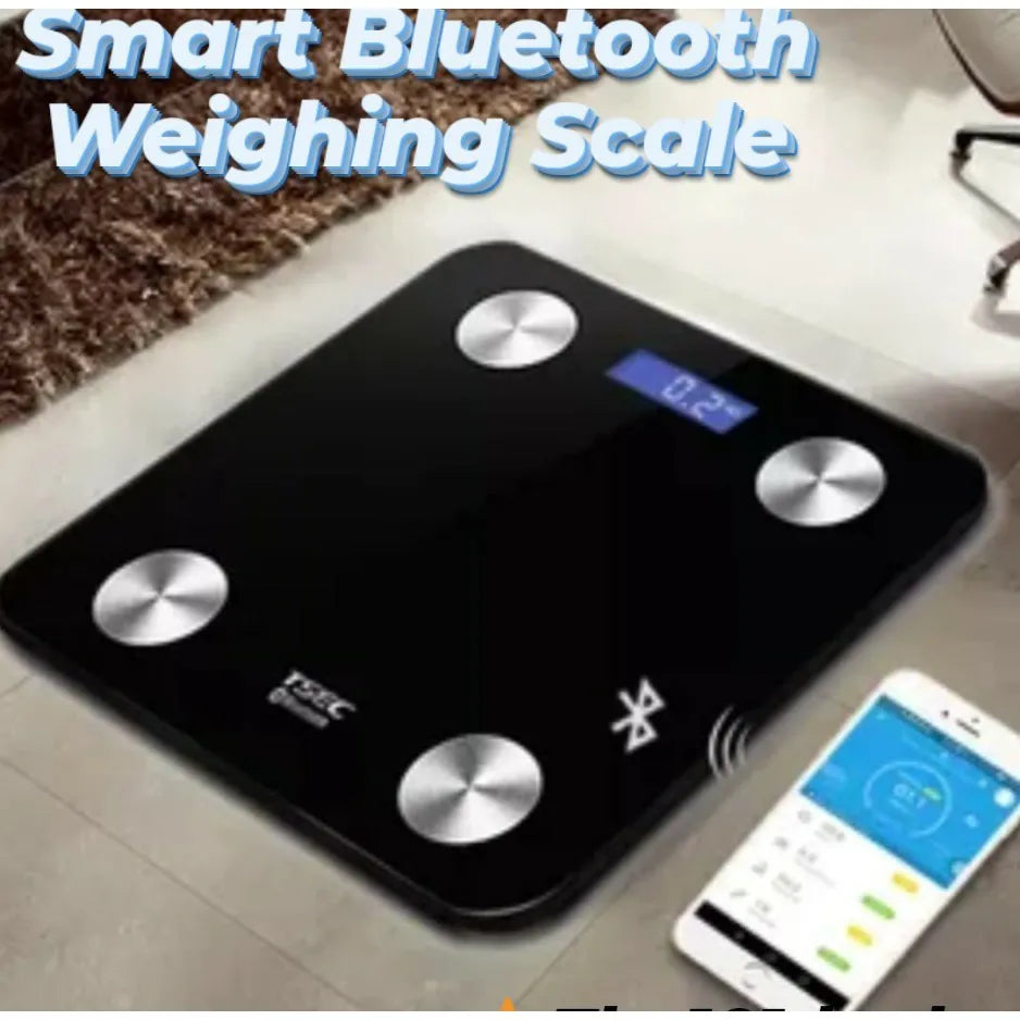 Bluetooth Smart Digital Body Weight Scale 180kg Tempered Glass LCD Display BMI Fat Muscle Water Analyzer OKOK App