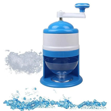 Manual Ice Crusher Snow Cone Maker Hand Crank Kitchen Tool Portable Fluffy Ice Shaver for Home Drinks