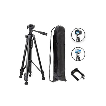 DK-260 Portable Tripod Stand with Bluetooth Remote Shutter for Smartphones Black