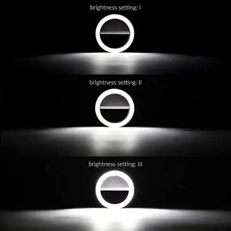 Pack of 2 Mini Portable USB Rechargeable Selfie Ring Lights with 3 Brightness Levels