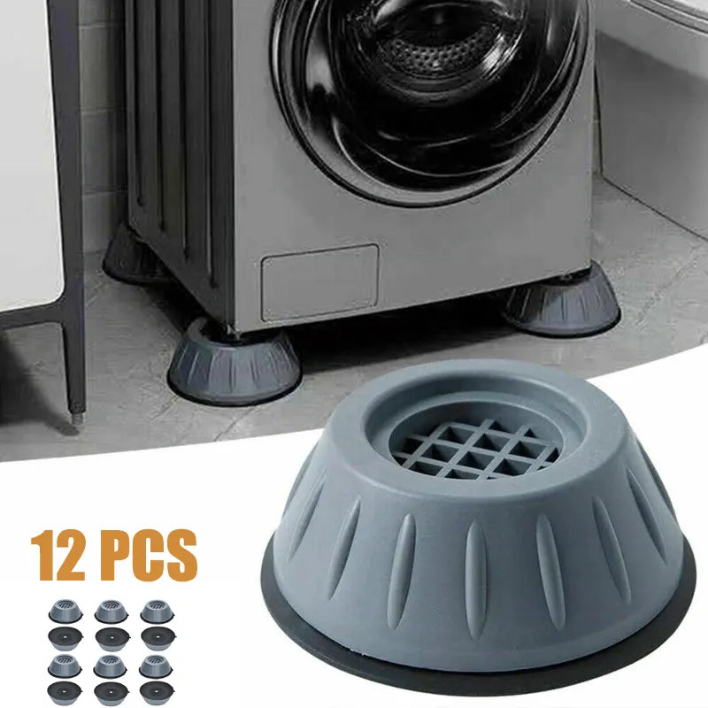 3 Pack of 4Pcs Anti Vibration Washing Machine Universal Fixed Non Slip Rubber Feet Pads for Noise Reduction and Floor Protection Total 12 Pieces