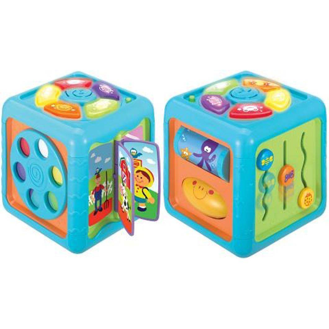 Side To Side Discovery Cube Baby Toy 5 in 1 Activity Cube with Sounds, Lights, Melodies - Al-Raheem Imports