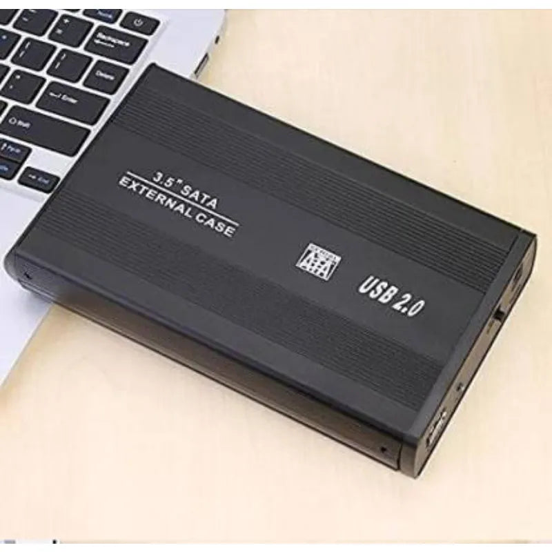 3.5" SATA External Hard Drive Enclosure USB 2.0 480Mbps with Overheating Protection