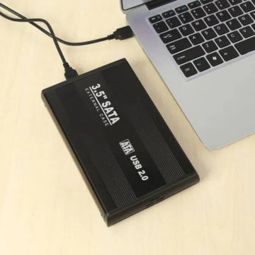 3.5" SATA External Hard Drive Enclosure USB 2.0 480Mbps with Overheating Protection