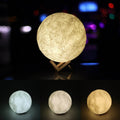 3D Magical Moon LED Night Light USB Rechargeable Desk Lamp Home Decor - Al-Raheem Imports