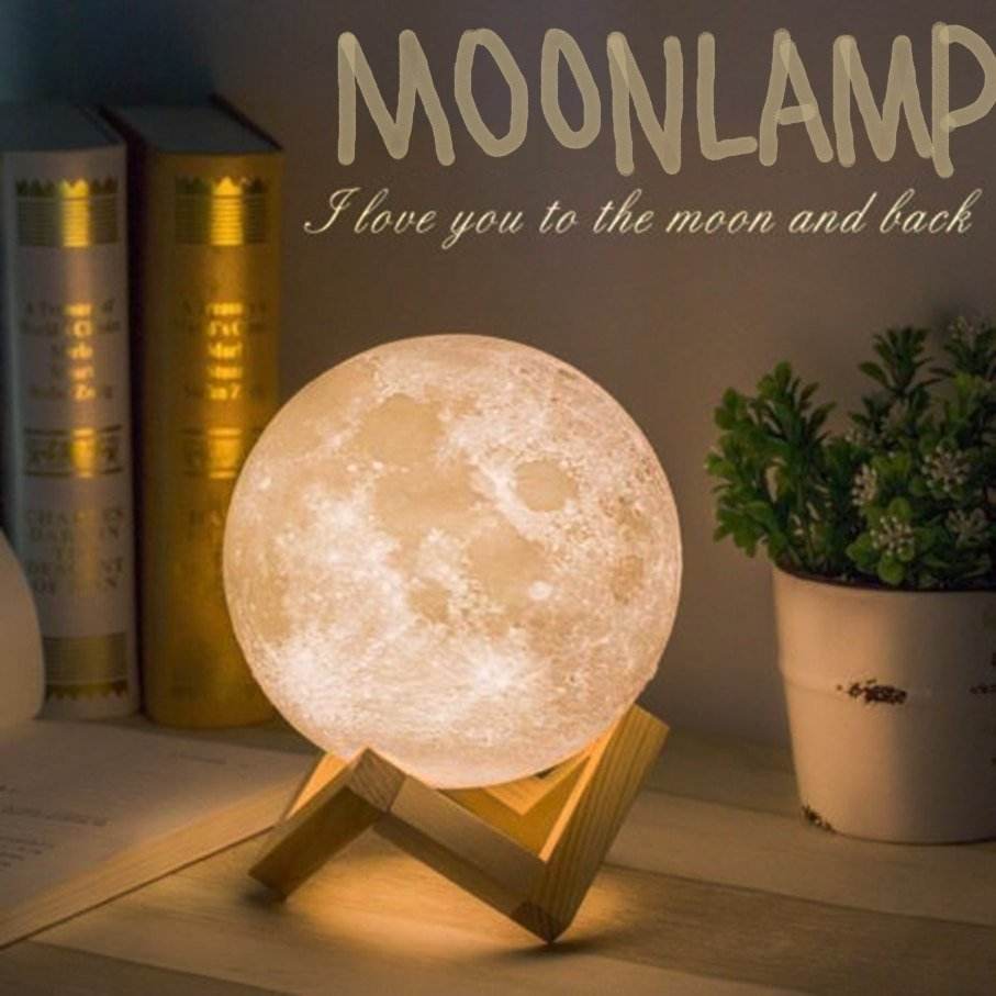 3D Magical Moon LED Night Light USB Rechargeable Desk Lamp Home Decor - Al-Raheem Imports
