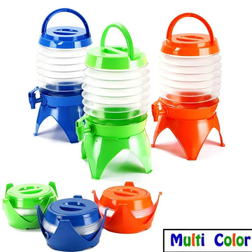 3.5 Liter Mini Portable Manual Foldable Multi Purpose Beverage Dispenser for Camping and Outdoor Events