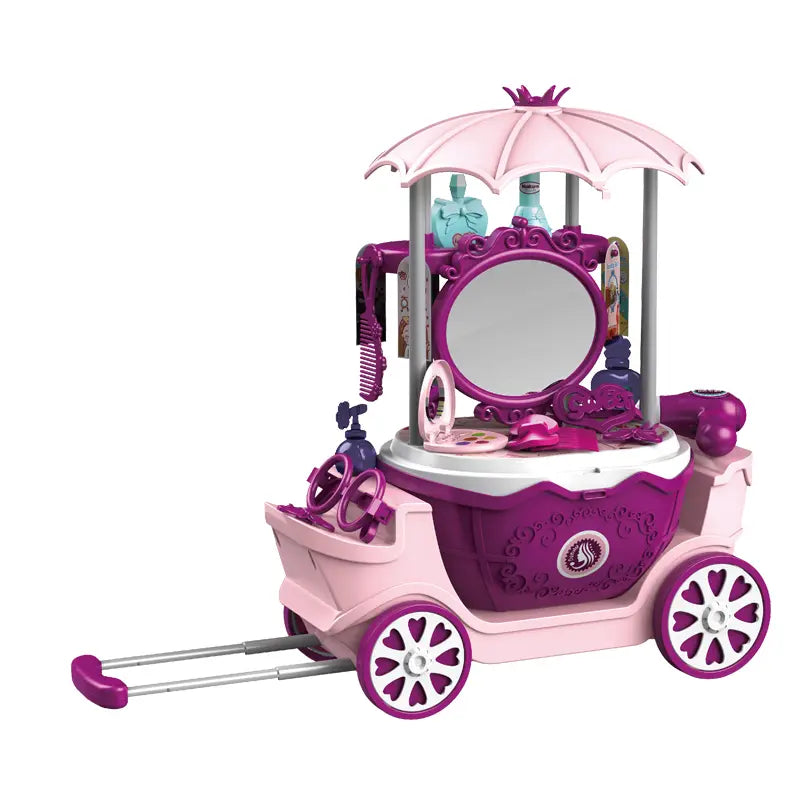 4 In 1 Simulation Surprise Princess Dresser Home Role Play Set for Kids | Pretend Play Beauty Set with 31 Accessories