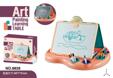 2-in-1 Junior Art Painting Learning Table Drawing Board Playset for Kids