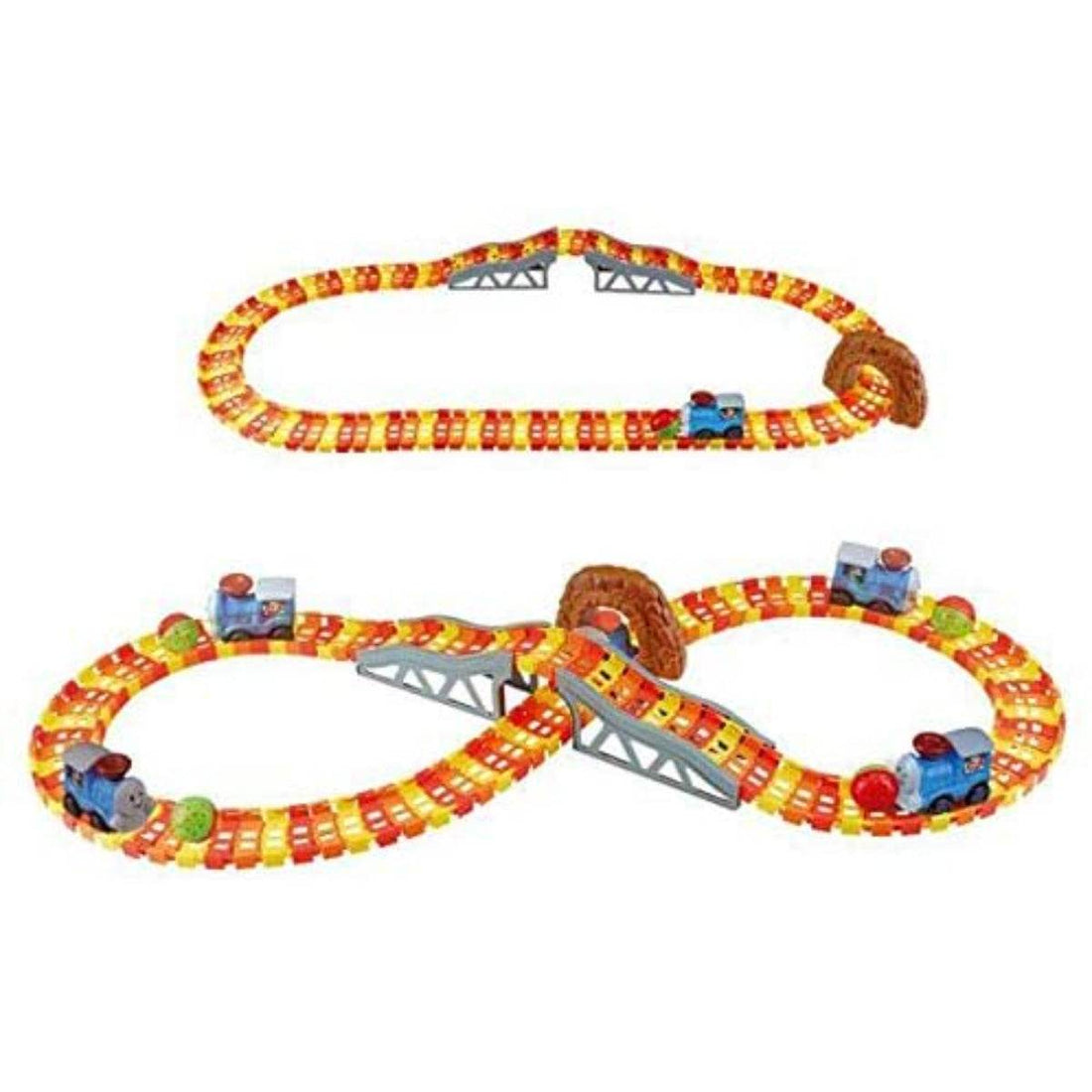 Electric Under Tunnel Train Set Multicolor Kids Play Toy with Sounds and Track Loop - Al-Raheem Imports