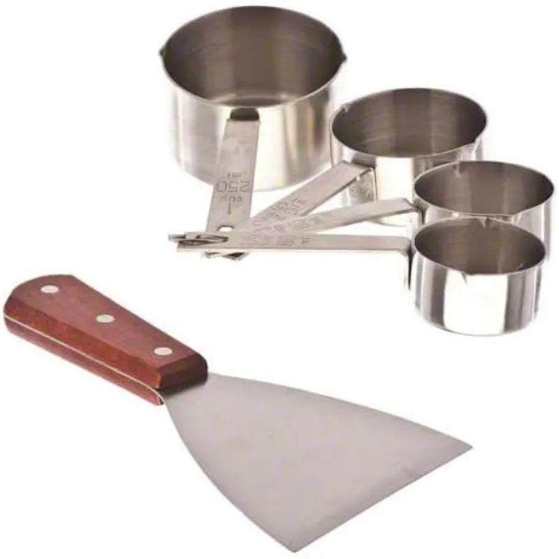 Multi Purpose Wooden Handle Stainless Steel Slant Edge Scraper Kitchen Tool