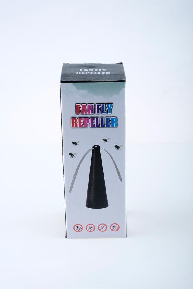 SAS Pest Control Fly and Insect Repellent Fan Black 360 Degree Rotating Wings