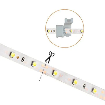 5M LED Strip Lights 300 LEDs 3528 SMD Pure White 12V Flexible Non-Waterproof Kit for Bedroom TV Kitchen Ceiling